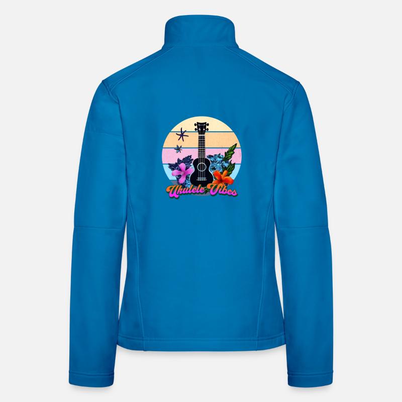 Ukulele Vibes Retro Tropic Circle Frauen Softshelljacke