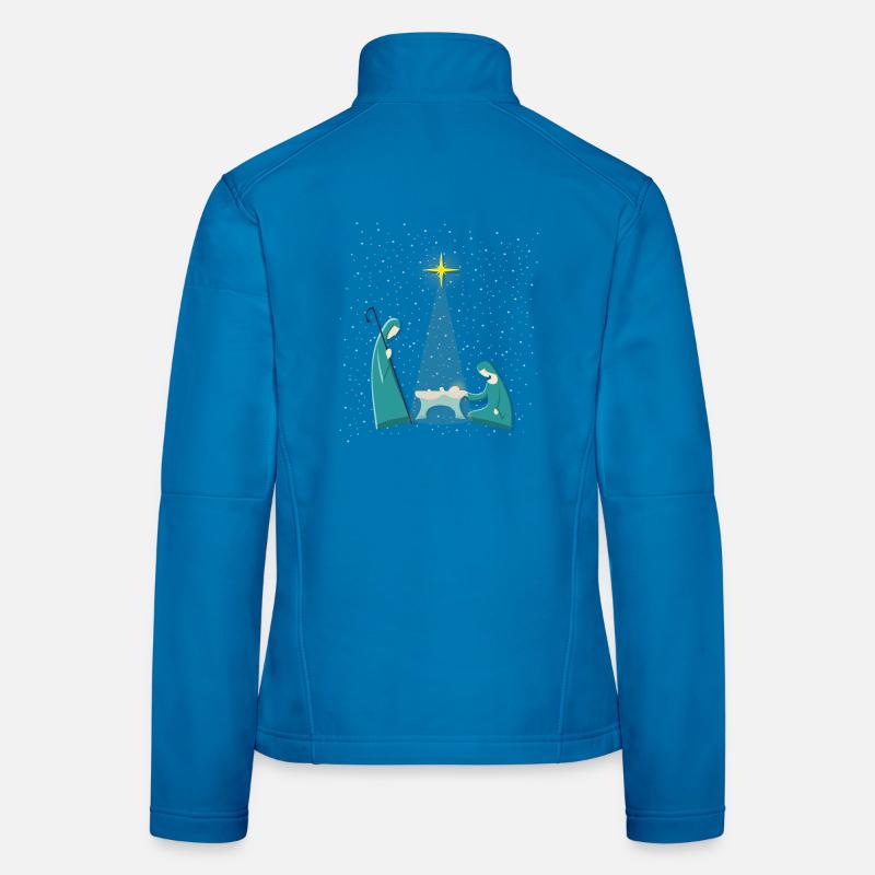 Jesuskind Weihnachtskrippe - Frauen Softshelljacke - Lichtblau
