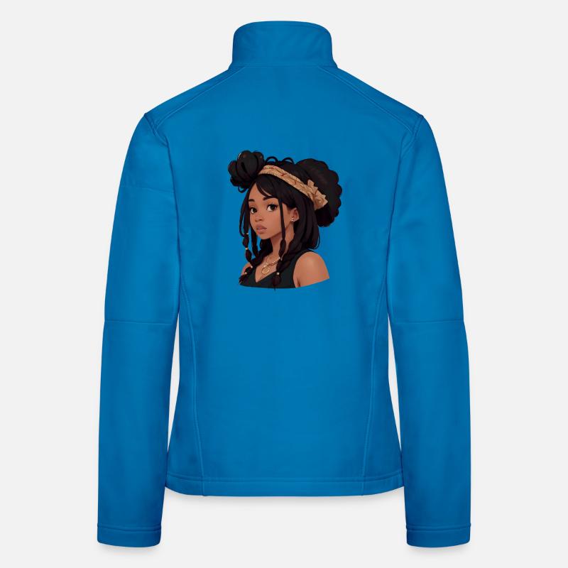 Hübsche Frau mit Dreadlocks Frauen Softshelljacke