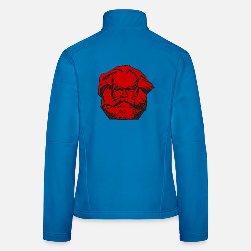 Karl Marx rouge communisme marxisme pull copie Veste en tissu softshell Femme
