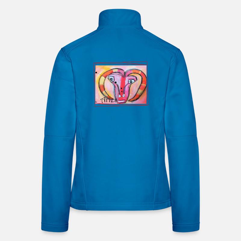 Aries Rainbow Celestial Art Women's Softshell Jacket