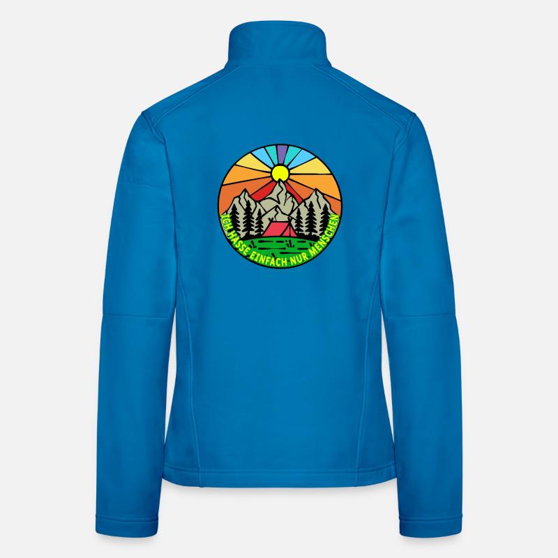 Mountains, Nature, Camping, Camping, Camping, Statement Women's Softshell Jacket