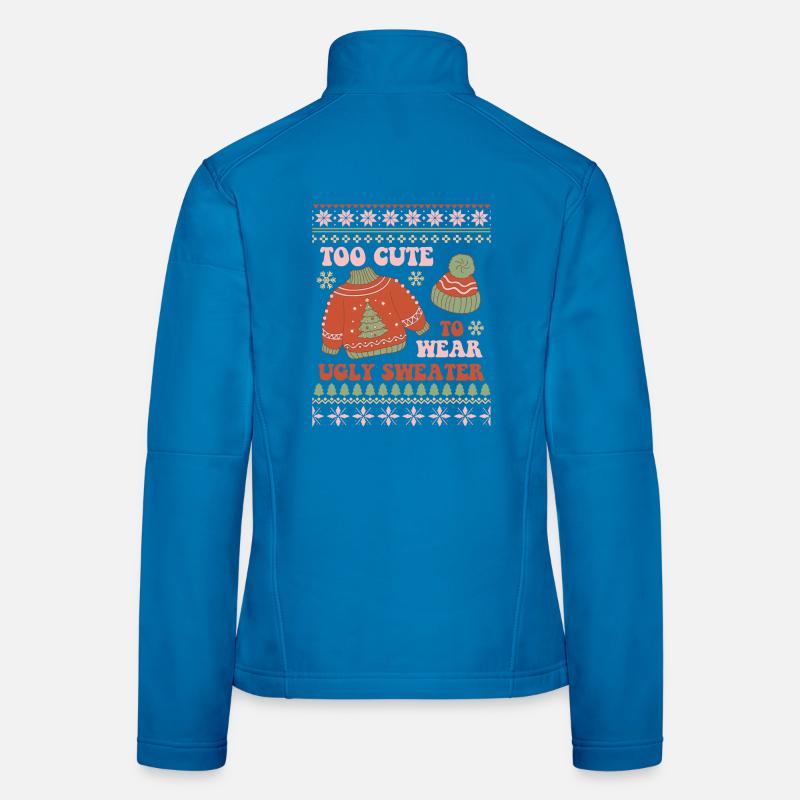 Pull de Noël moche Veste en tissu softshell Femme