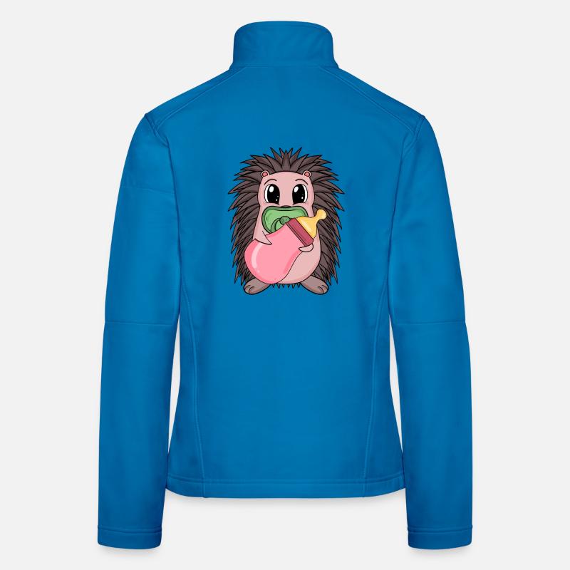 Motif de bébé hérisson Veste en tissu softshell Femme