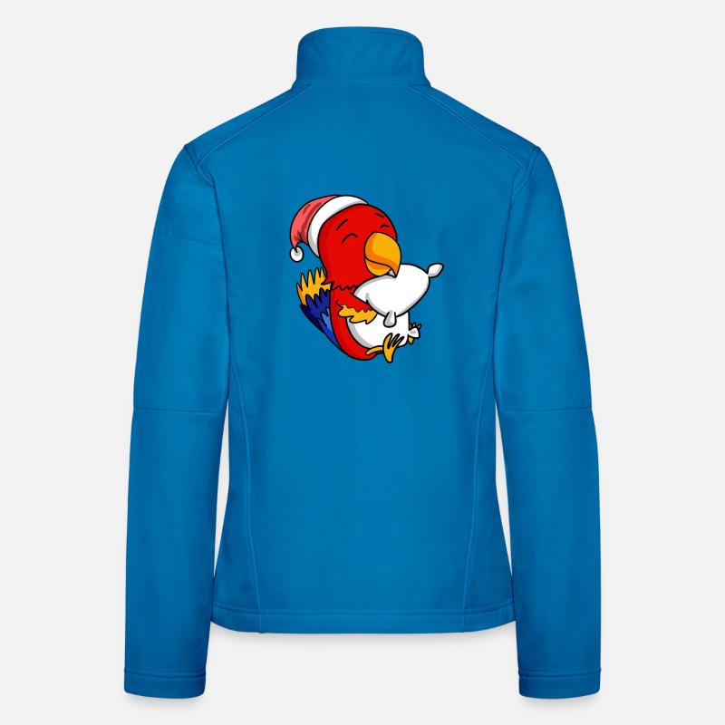 Perroquet, Oiseau, Mignon, Fatigué, Noël Veste en tissu softshell Femme