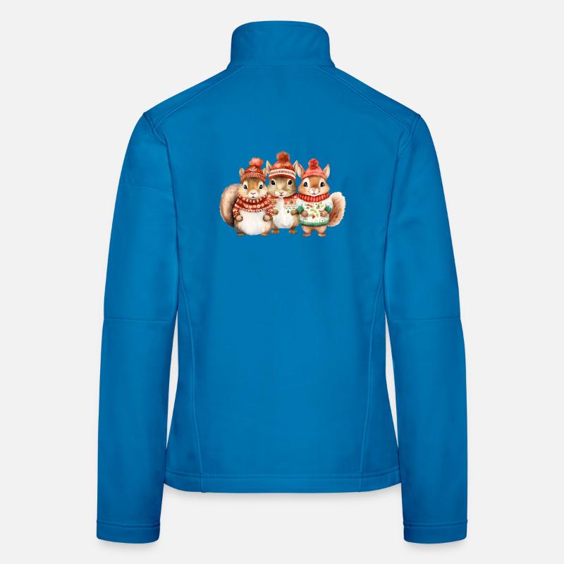 Winterliches Eichhörchen-Trio Frauen Softshelljacke