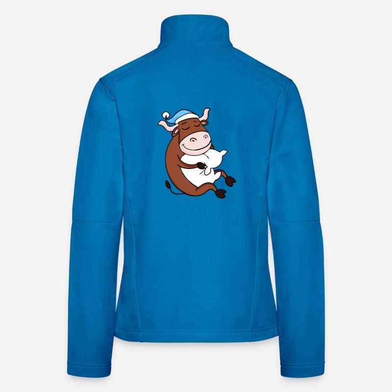 Bœuf avec oreiller et bonnet somnolent Veste en tissu softshell Femme