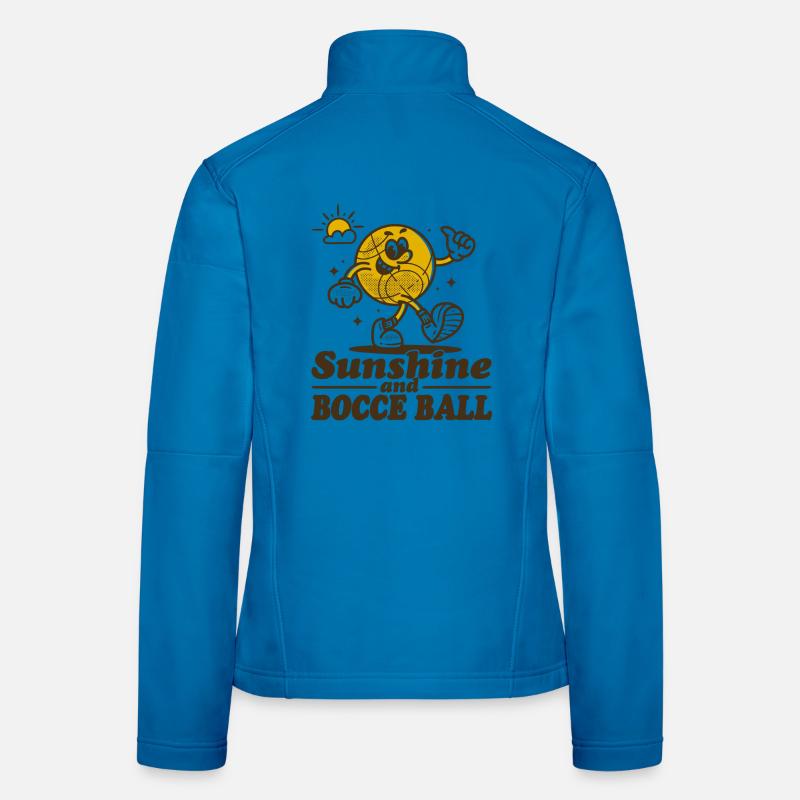 Sunshine And Bocce Ball mit Jack Bocci Game Bocce - Frauen Softshelljacke - Lichtblau