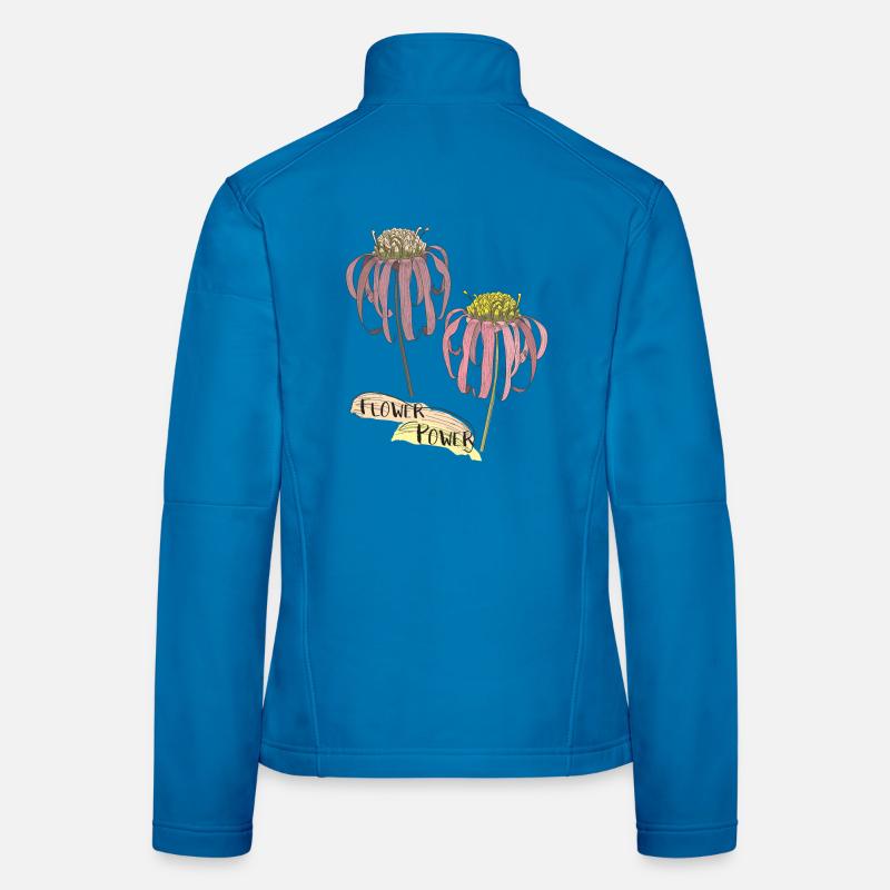 Echinacea, Sonnenhut - Frauen Softshelljacke - Lichtblau