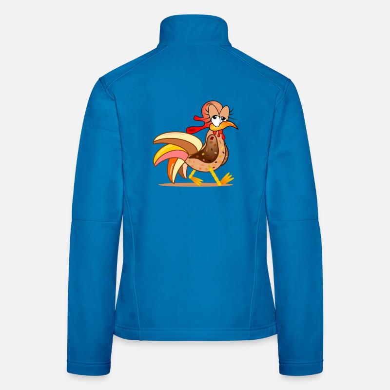 HÜHNERSTALL HÜHNER COMIC Frauen Softshelljacke