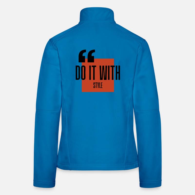 Bit Wit Style Logo Frauen Softshelljacke