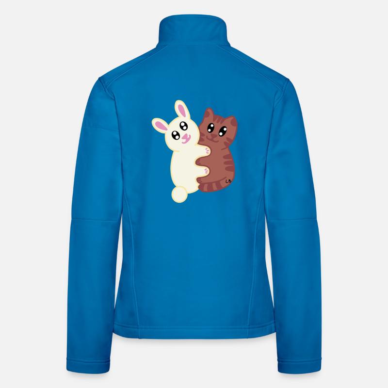Rabbit and Cat by L!LA - Women's Softshell Jacket - light blue
