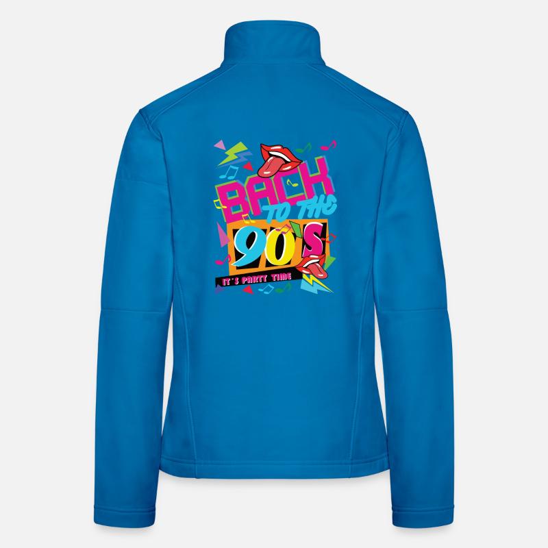 BACK TO THE 90 S IT S PARTY TIME - Women's Softshell Jacket - light blue