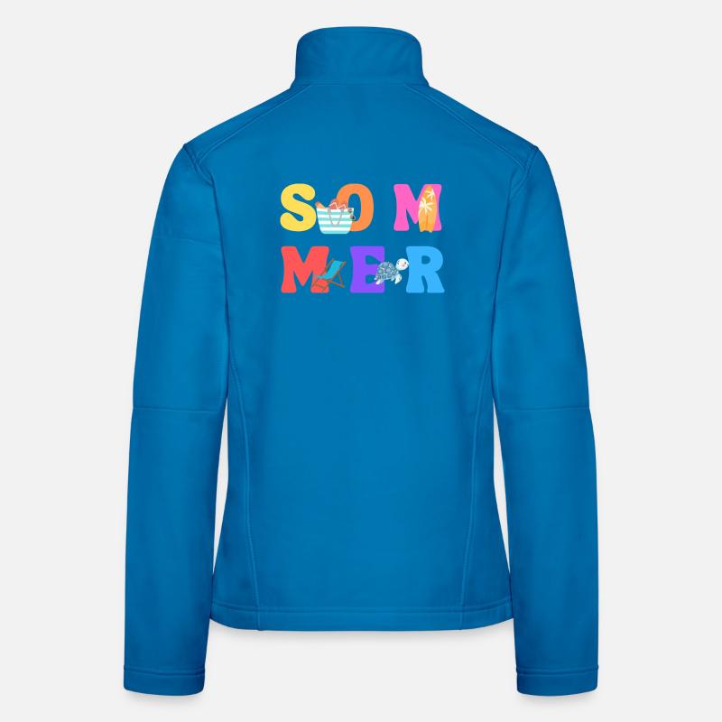 Sommer - Summer - Sommerliebe - Sonne - Frauen Softshelljacke - Lichtblau