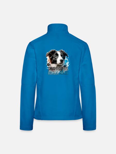 Border Collie chiot le plus intelligent chien cadeau - Veste en tissu softshell Femme - bleu clair - Dos