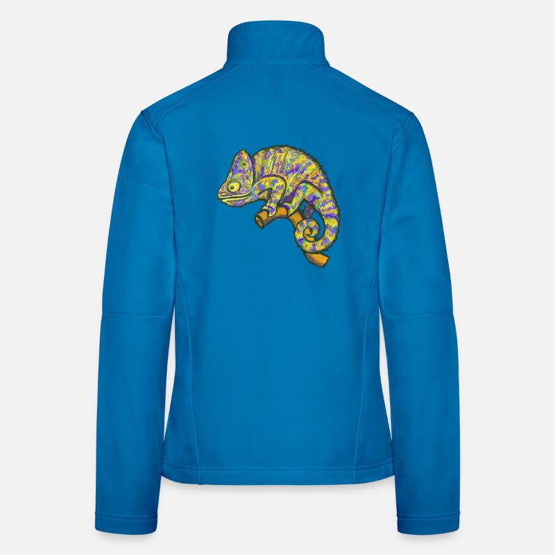 Chamaeleon Exotisch Tier Lustig - Frauen Softshelljacke - Lichtblau