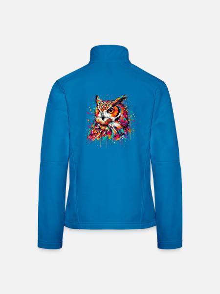 Hibou - Veste en tissu softshell Femme - bleu clair
