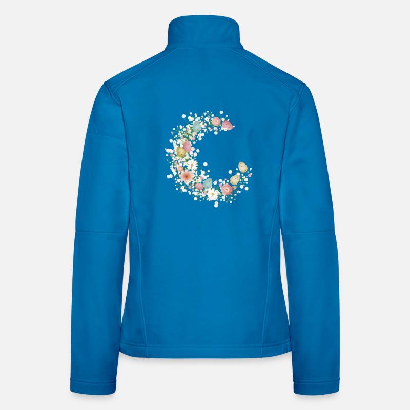 pastel-coloured Easter eggs, flowers and baby's breath Women's Softshell Jacket