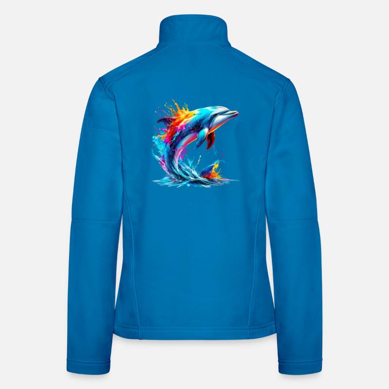 Delfin - Frauen Softshelljacke - Lichtblau
