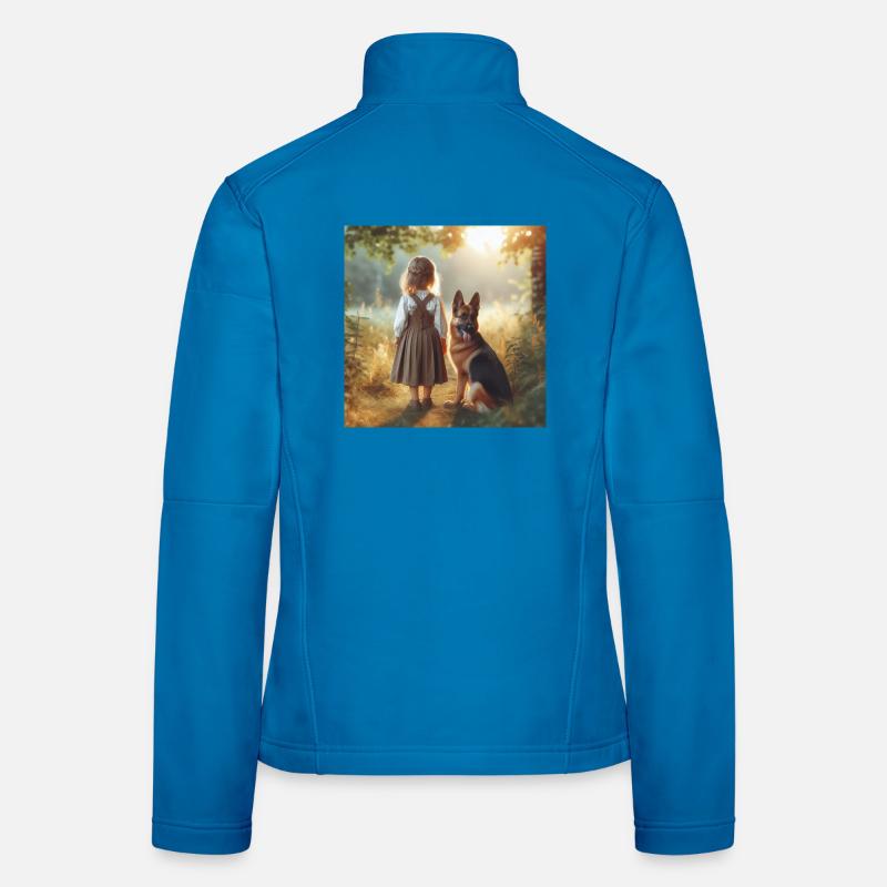 German Shepherd Art Women's Softshell Jacket