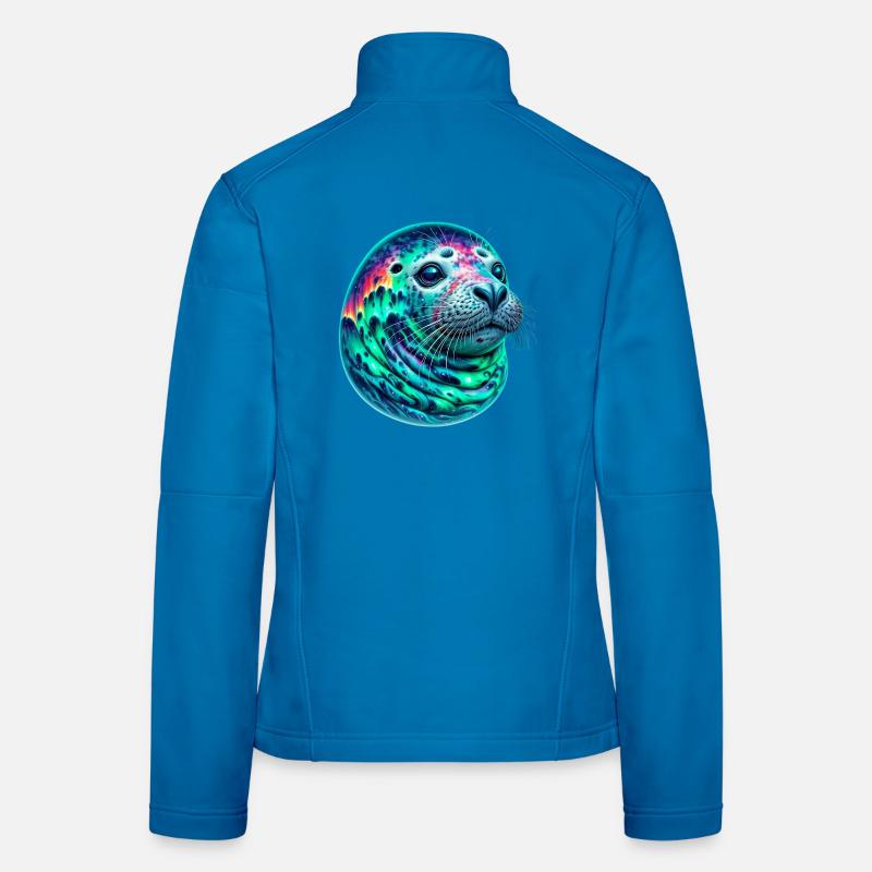 Phoque de l’aurore boréale Veste en tissu softshell Femme