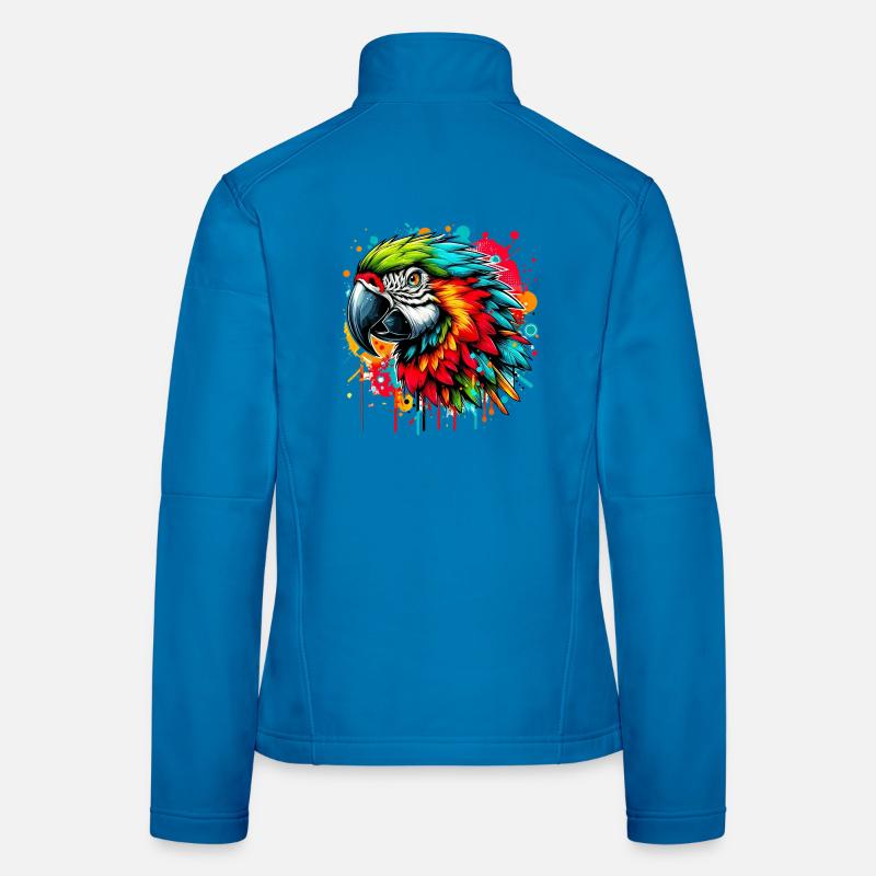 Papagei Frauen Softshelljacke