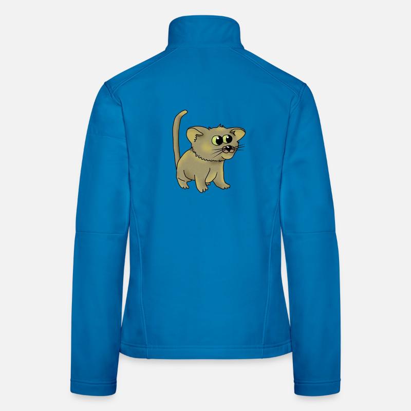 nette Katze Frauen Softshelljacke