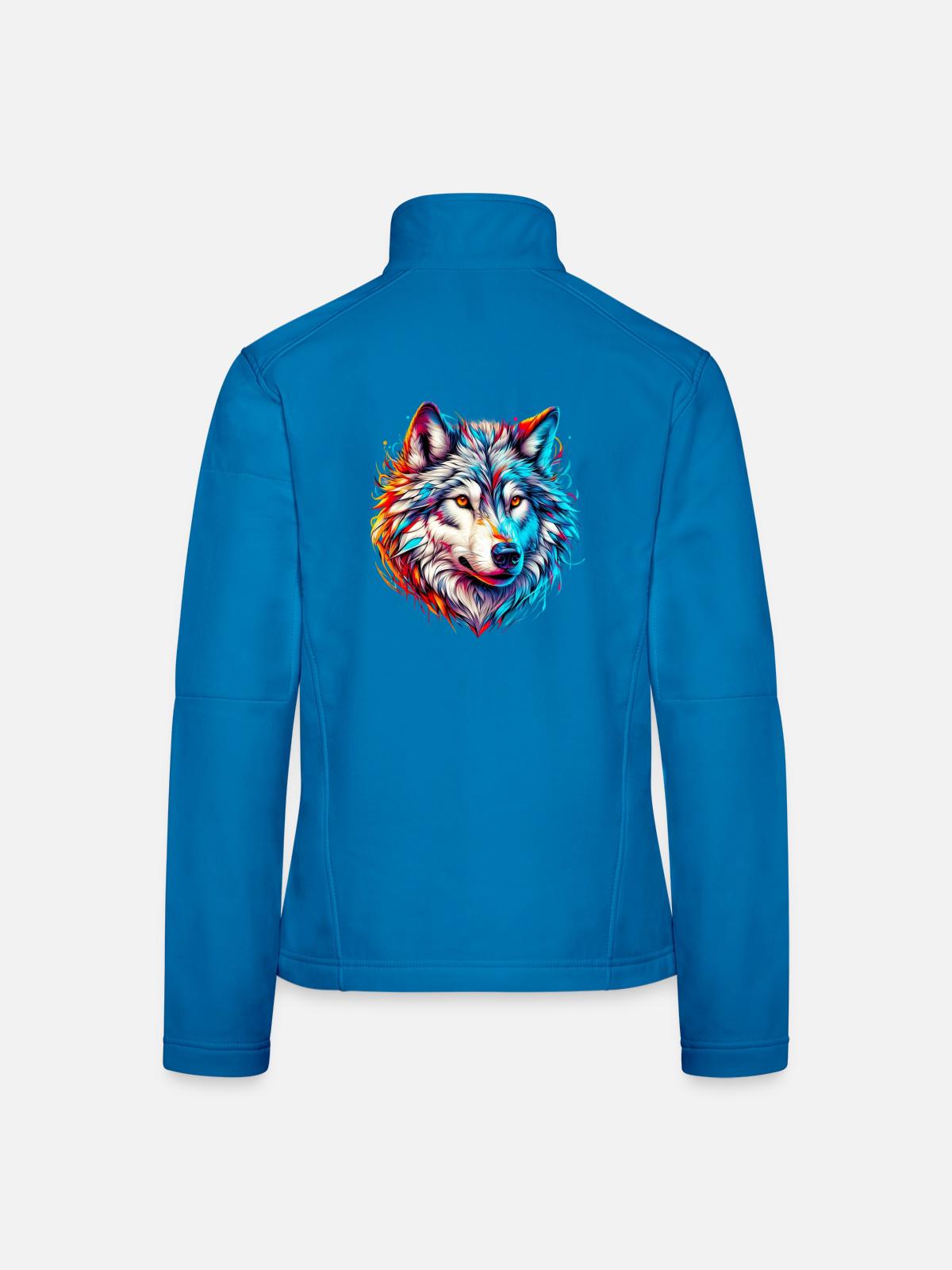 Wolf - Frauen Softshelljacke - Lichtblau - Hinten