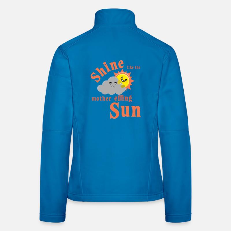 briller comme la mère effing soleil lettrage d’été Veste en tissu softshell Femme