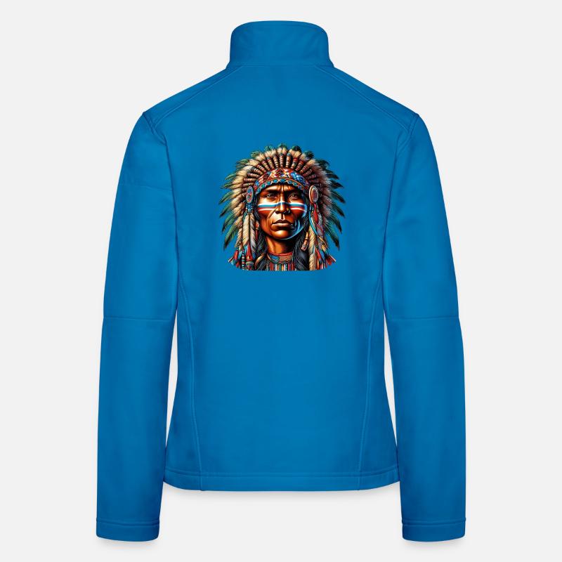 American Indian American Red Skin - Women's Softshell Jacket - light blue