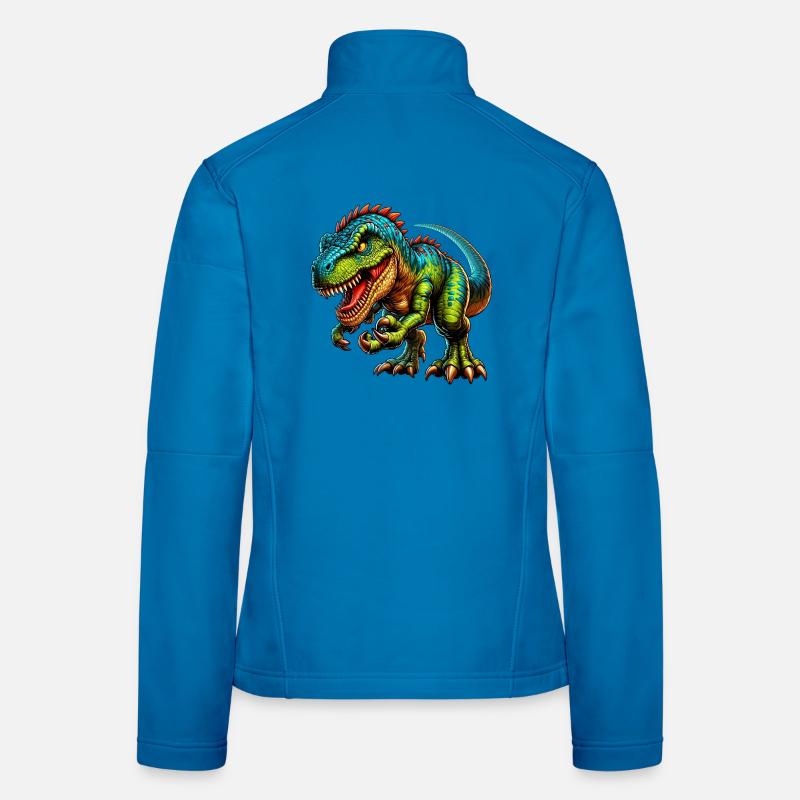 Dinosaurier - Frauen Softshelljacke - Lichtblau