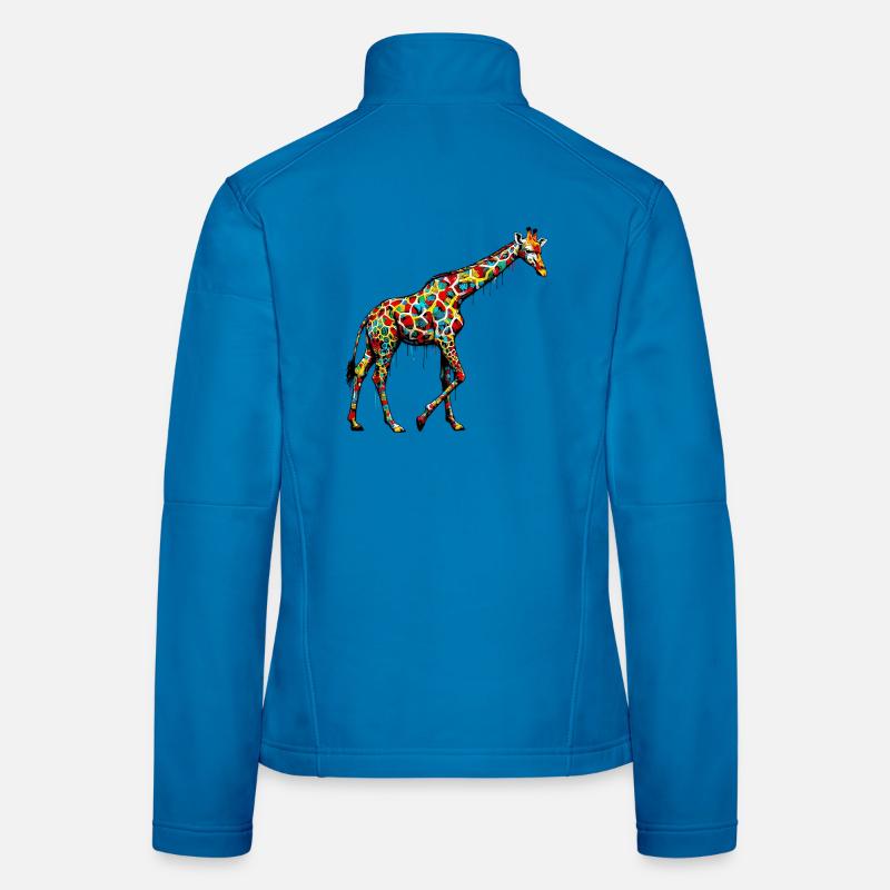 Giraffe Frauen Softshelljacke