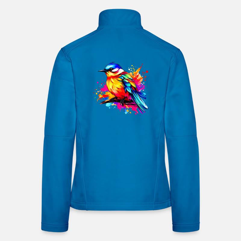 Colorful Bird - Women's Softshell Jacket - light blue