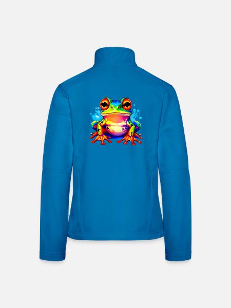 Colorful Frog - Women's Softshell Jacket - light blue - Back
