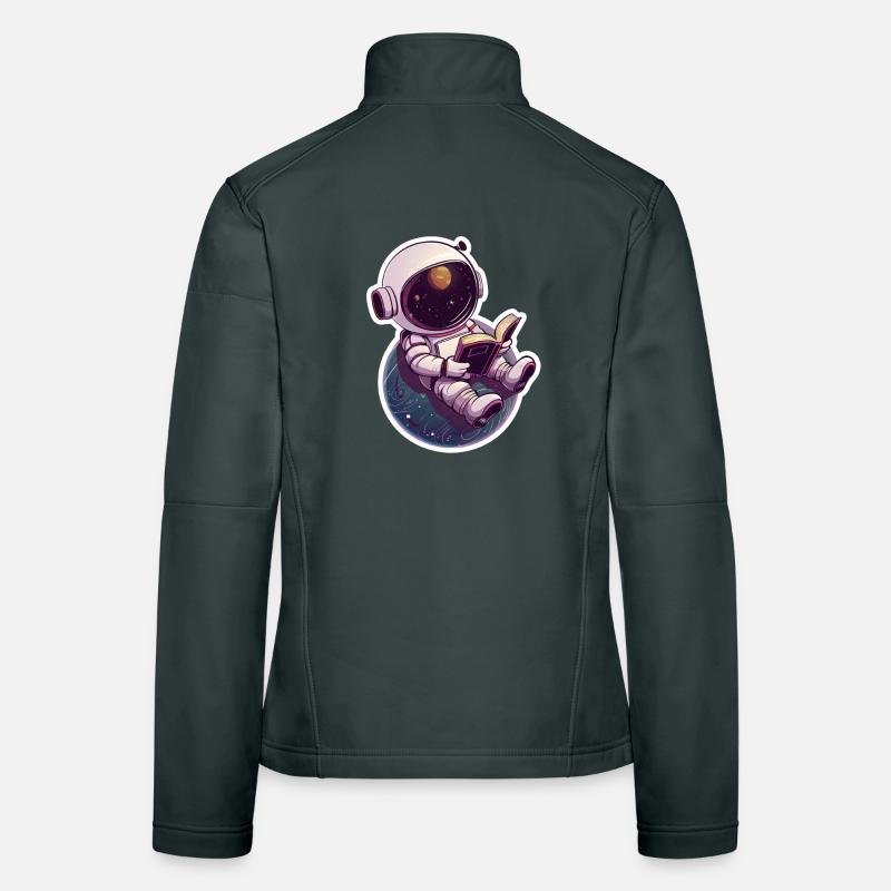 Astronaute lit devant la Terre – Space Design Veste en tissu softshell Femme