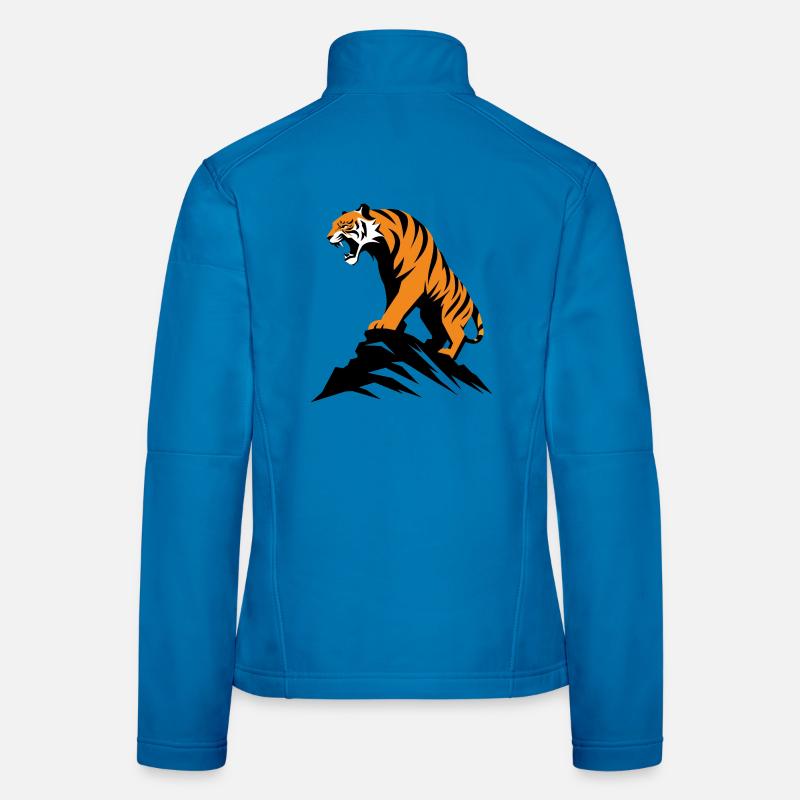 Tiger on a ledge Women's Softshell Jacket