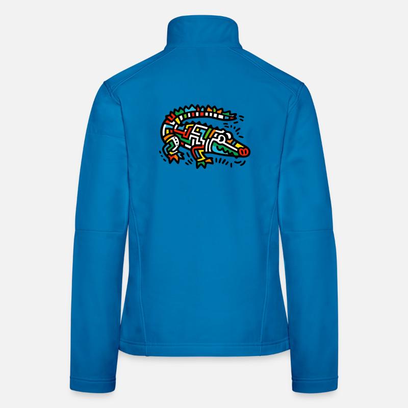 Crocodile Veste en tissu softshell Femme