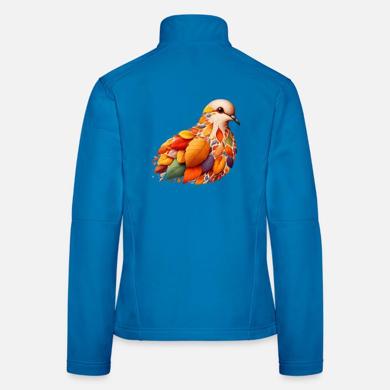belle colombe, faite de différentes feuilles Veste en tissu softshell Femme
