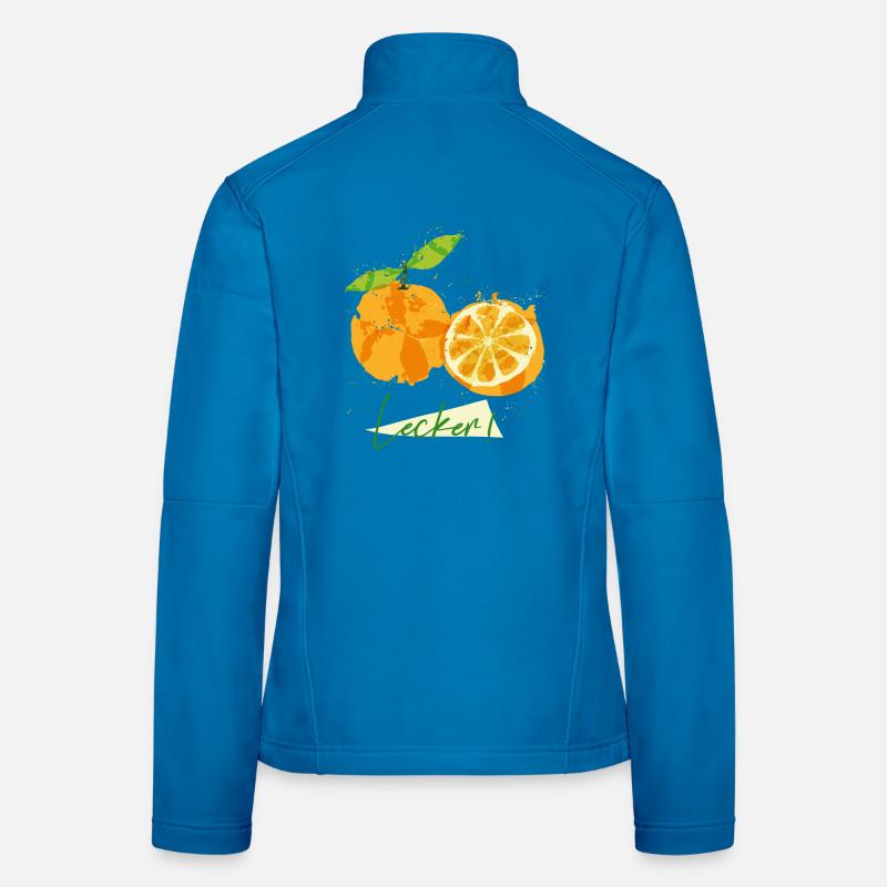 Fruits orange Veste en tissu softshell Femme