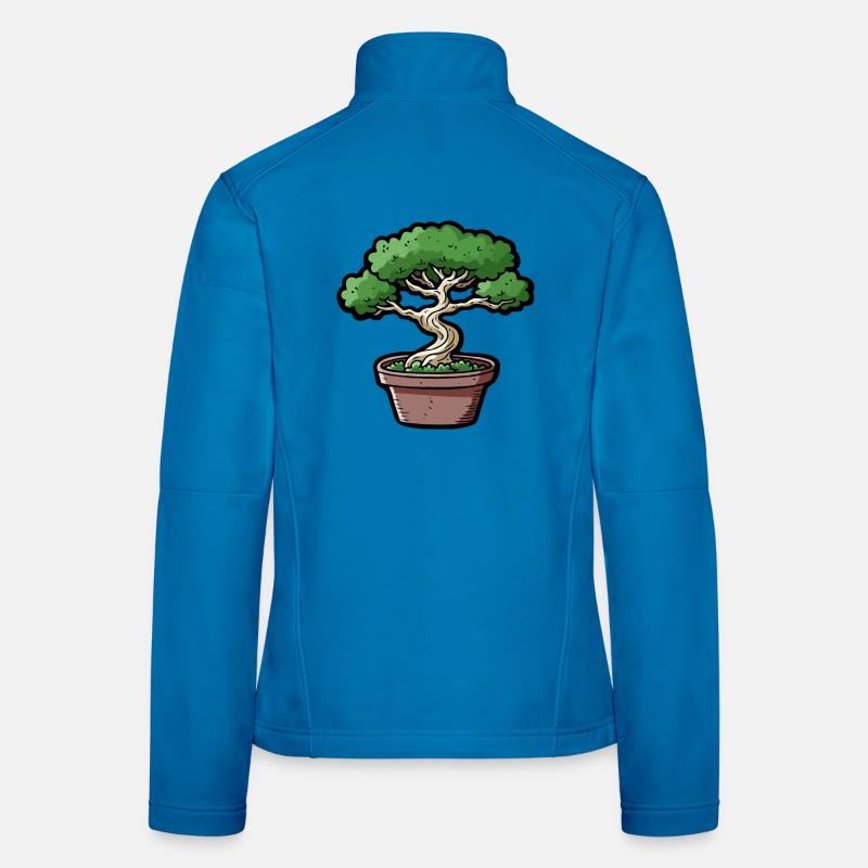 Comic Bonsai Baum Frauen Softshelljacke