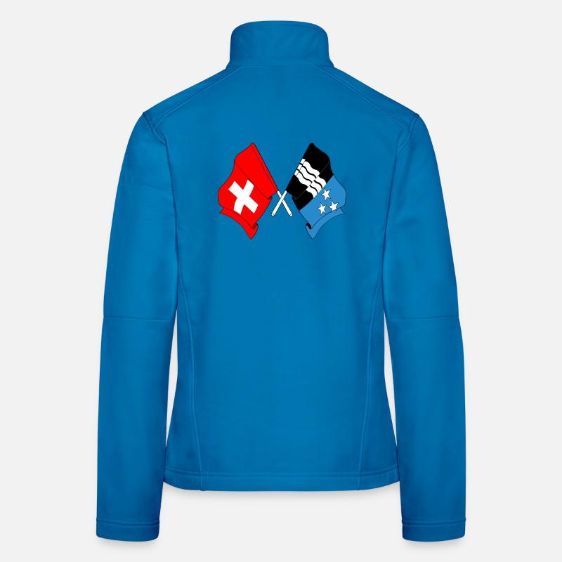 Drapeau de la Suisse et drapeau de l’Argovie Veste en tissu softshell Femme