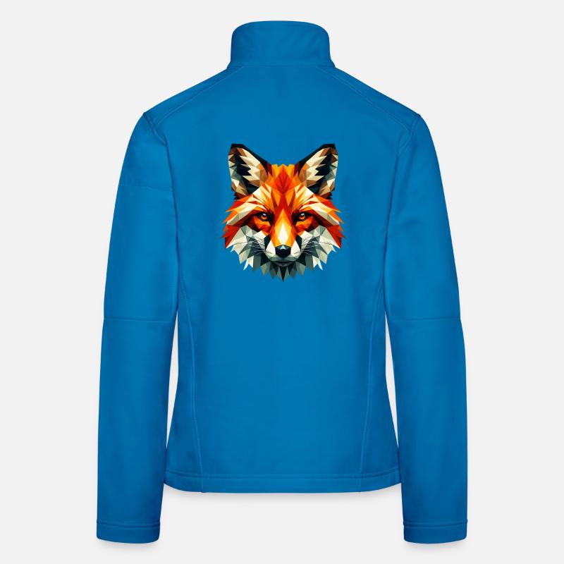 Polygonal Fox Women's Softshell Jacket