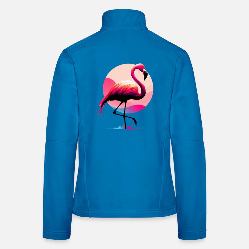 Flamingo - Frauen Softshelljacke - Lichtblau