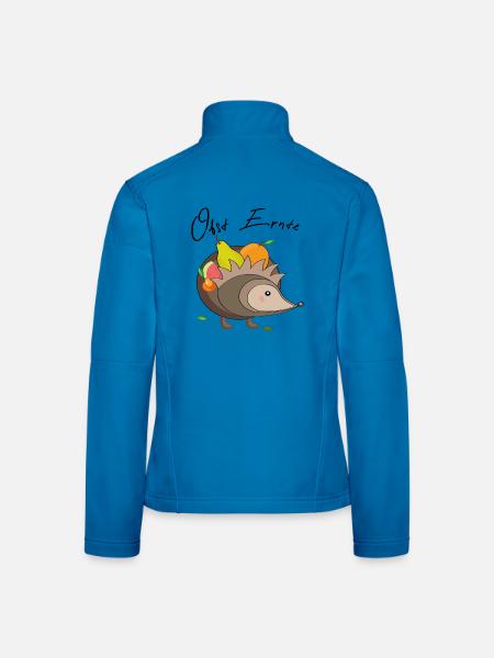 Récolte de fruits Hérisson - Veste en tissu softshell Femme - bleu clair - Dos