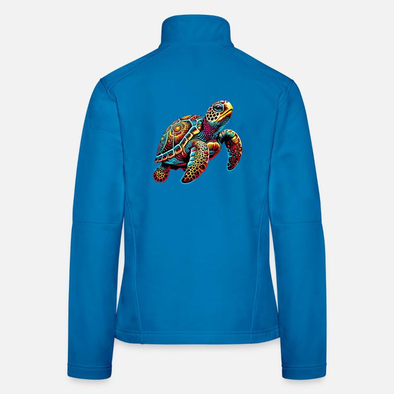 Schildkröte - Frauen Softshelljacke - Lichtblau