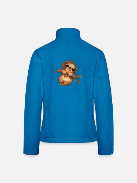 Faulier - Frauen Softshelljacke - Lichtblau - Hinten