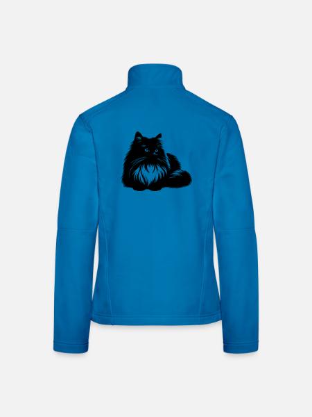 Chat Ragdoll - Veste en tissu softshell Femme - bleu clair - Dos