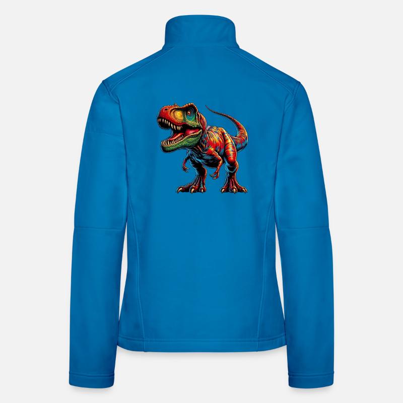 Dinosaurier - Frauen Softshelljacke - Lichtblau