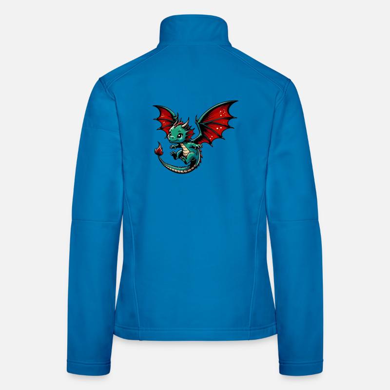 Drache - Frauen Softshelljacke - Lichtblau