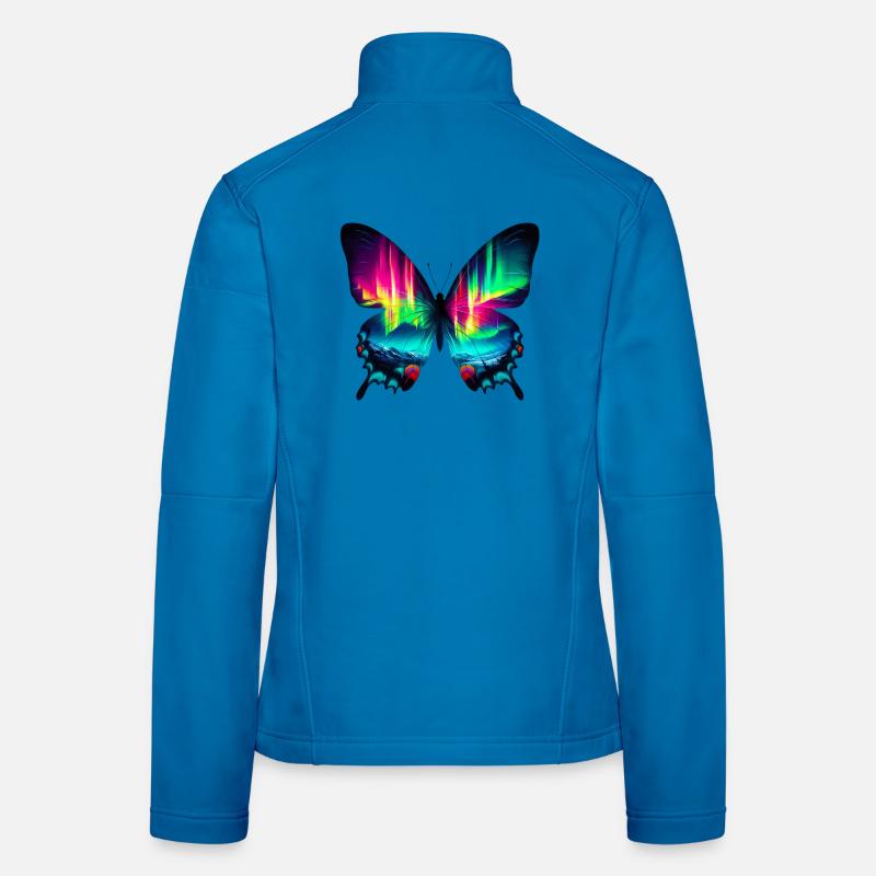 Schmetterling - Frauen Softshelljacke - Lichtblau